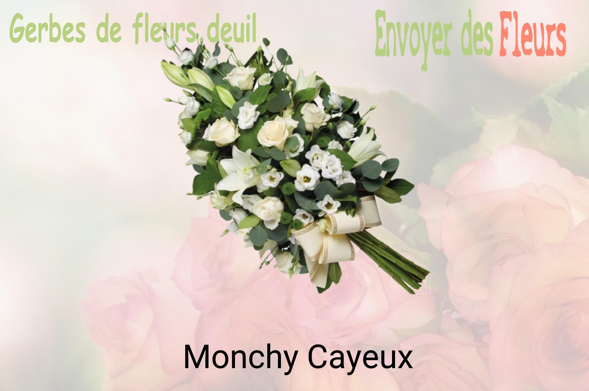 Gerbe de fleurs de deuil livrée à Monchy-Cayeux